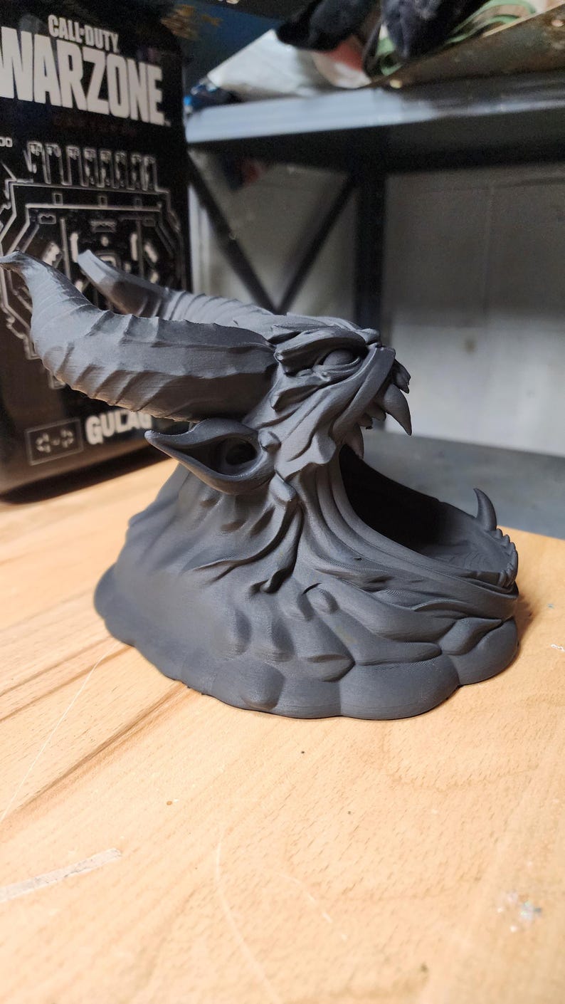 Filament Poop Eating Demon Unpainted Version | Funny 3D Printer Desk Monster | Horror Workshop Decor image 7