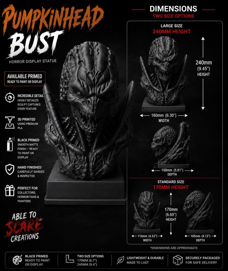 Busto inspirado en Pumpkinhead imagen 2
