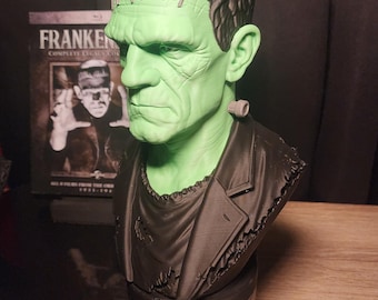 Frankenstein Monster Inspired Bust – Full Color Display Statue