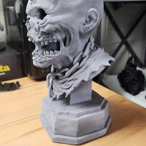 Friday The 13th Part VII The New Blood Jason Fan Art Bust - Primed Unpainted Version image 3