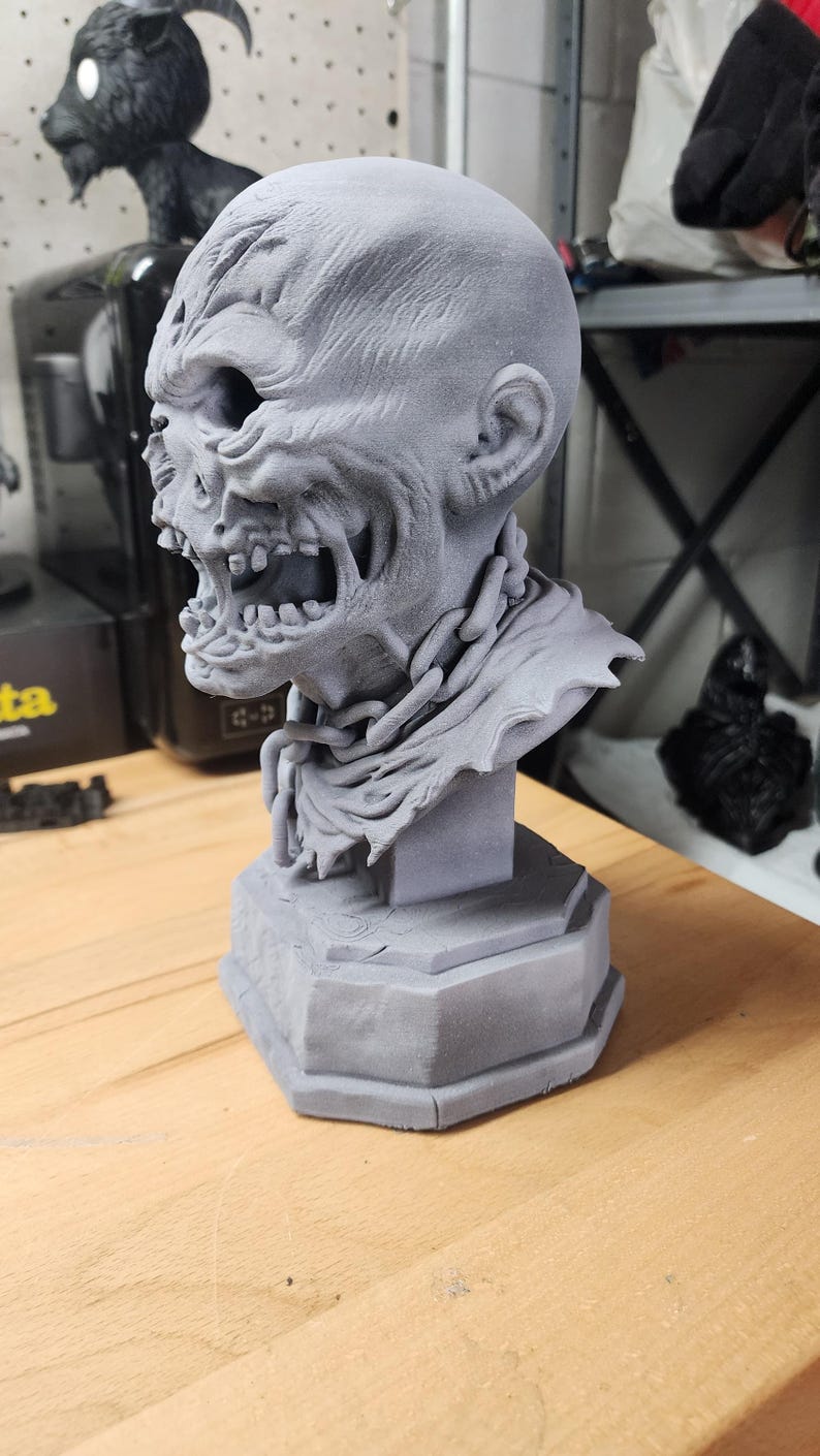 Friday The 13th Part VII The New Blood Jason Fan Art Bust - Primed Unpainted Version image 3