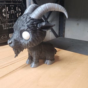 Oversized Black Phillip (The Witch) Goat Fan Art Collectible Figure – Multi-Color Horror Display image 1