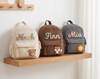 Zaino personalizzato per bambini | Zaino ricamato per bambini | Regalo per asilo nido e scuola | Zaino personalizzato con nome per la scuola materna | Regalo per bambini e bambine