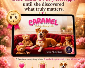 Children's Story PDF: Caramel - Living a Fancy Life | Friendship, Generosity (Digital Download)