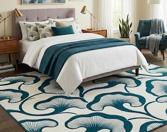 Handgemachter Tufted Wollteppich, Moderner Geometrischer Plüsch Teppich, Wohnzimmer Bodenbelag