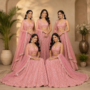 best indian bridesmaid dresses Custom Bridesmaids Outfits Nazranaa