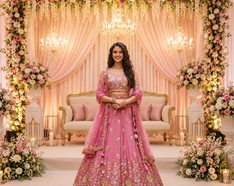 Pink lehenga choli for womens or girls