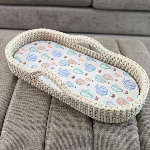 Three Little Cubs Crochet Changing Basket Pattern PDF Download | Crochet Baby Basket | Baby Changing Tray | Nursery Storage Pattern