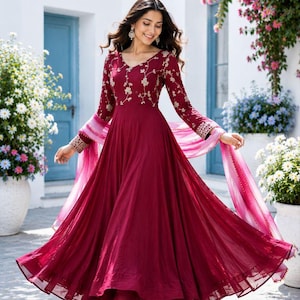 indian long gown dress with sleeves 50 Best Indian long gowns ideas