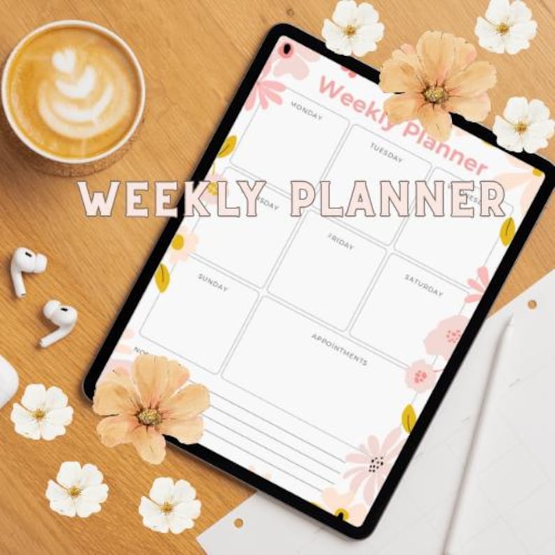 Minimalist Digital Daily Weekly Planner (digital Download) - Etsy