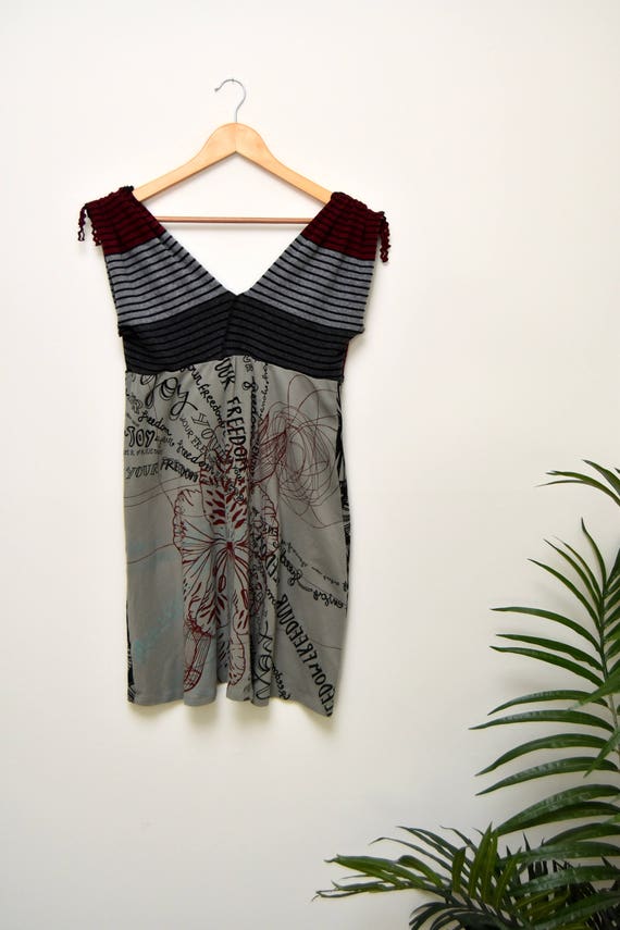 green patterned dress