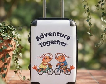 Adventure Together Suitcase, Travel Luggage for Couples, Wanderlust Gift, Vacation Suitcase, Romantic Travel Case
