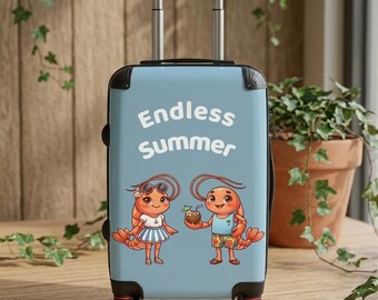 Maleta de verano sin fin, equipaje de viaje para playa tropical, equipaje de mano para vacaciones, linda maleta de viaje de verano, regalo para vacaciones en el paraíso