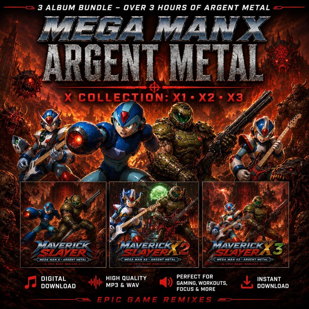 Mega Man X Argent Metal Collection – 3 Album Remix Bundle (digital ...