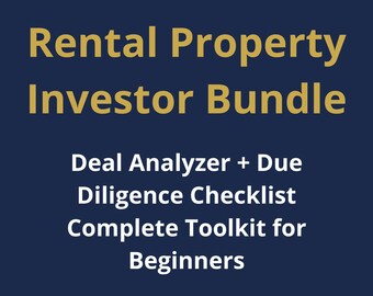 Rental Property Investor Bundle | Deal Analyzer + Due Diligence Checklist Excel Templates