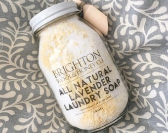 All Natural Lavender Laundry Soap with Wooden Scoop