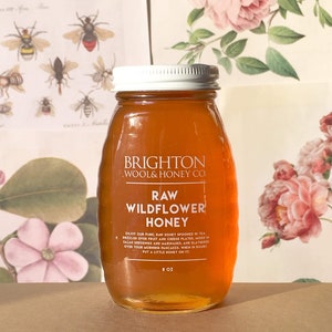 8 oz. Raw, Organically-Raised Wildflower Honey