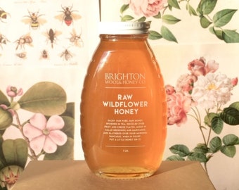 1 lb. Raw, Organically Raised Wildflower Honey