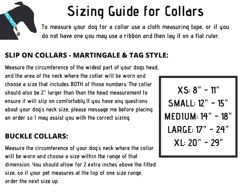 Acorns Adjustable Dog Collar Martingale Collar or Side Release Buckle Collar