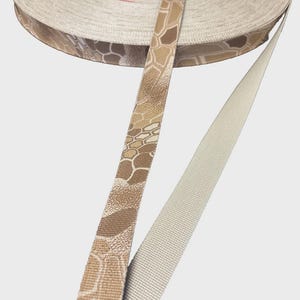 Kryptek Nomad Nylon Webbing, Tactical Grade, USA Made, 3/4 Inch Width, Choose length 100, 10, 2 Yards one side pattern