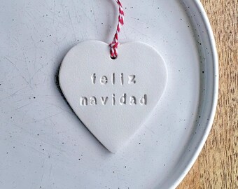 Feliz Navidad Christmas Tree Decoration | Heart Keepsake
