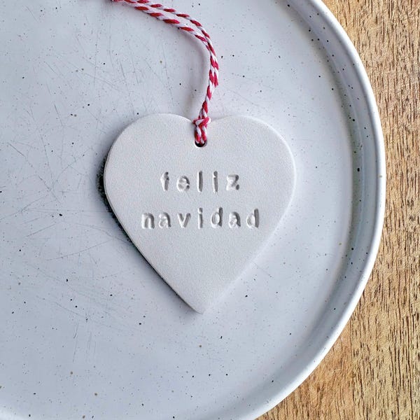 Feliz Navidad Christmas Tree Decoration | Heart Keepsake