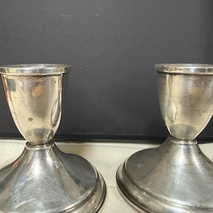 Weighted Sterling Silver Candle Holders - Etsy