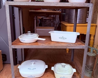 Vintage P series Cornflower Corningware