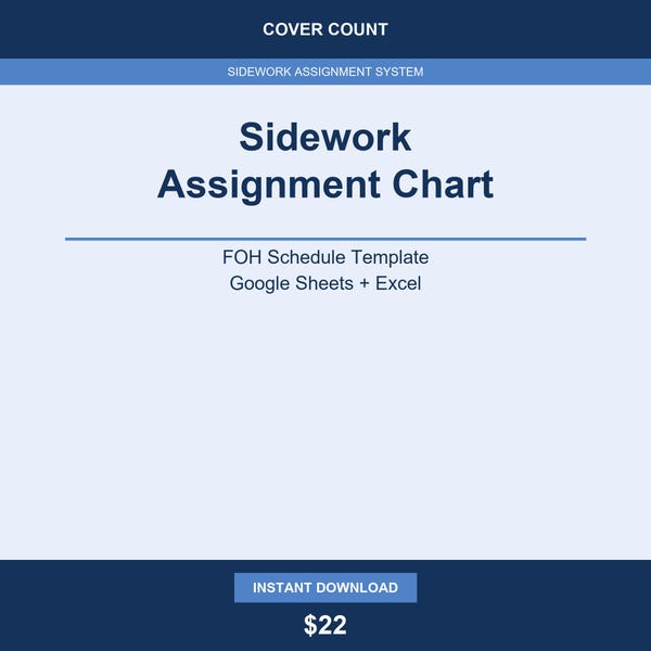 Sidework Chart - Etsy