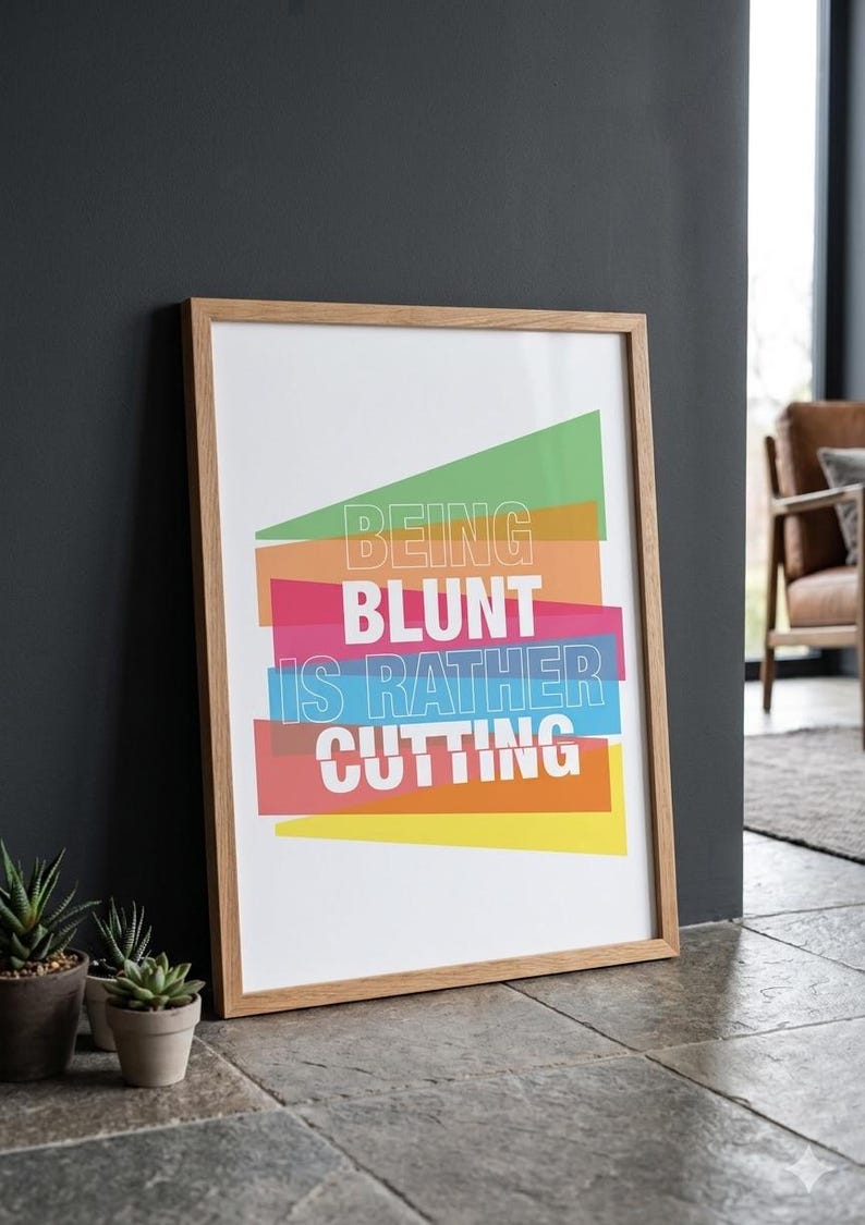 Bold Typography Print | Ironic Quote, Modern Wall Art (digital Download ...