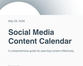 Social Media Content Calendar Template | Content Planner | Marketing | Instagram & LinkedIn