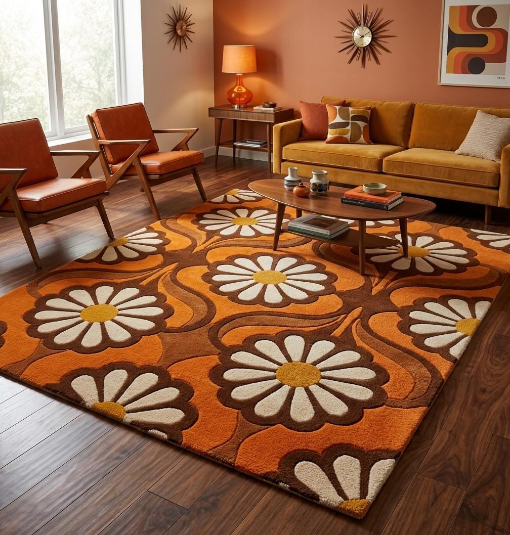 Orange 70s Carpet - Etsy