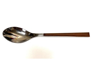 Dansk Wood and Stainless Silverware Table Spoon 8 1/4 inch Light Wear