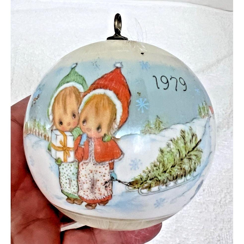 1979 Betsey Clark #7 Hallmark Christmas Ball Ornament About 3 3/4