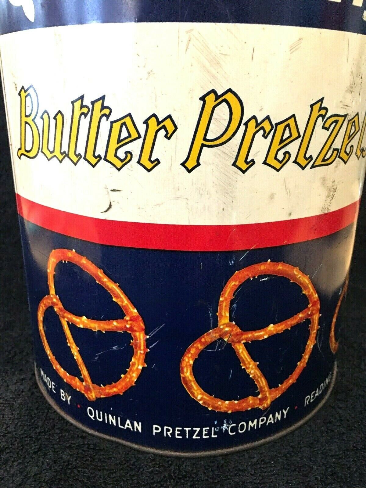 Vintage Quinlan's Butter Pretzels 12 Oz Tin Litho Can 9 Etsy