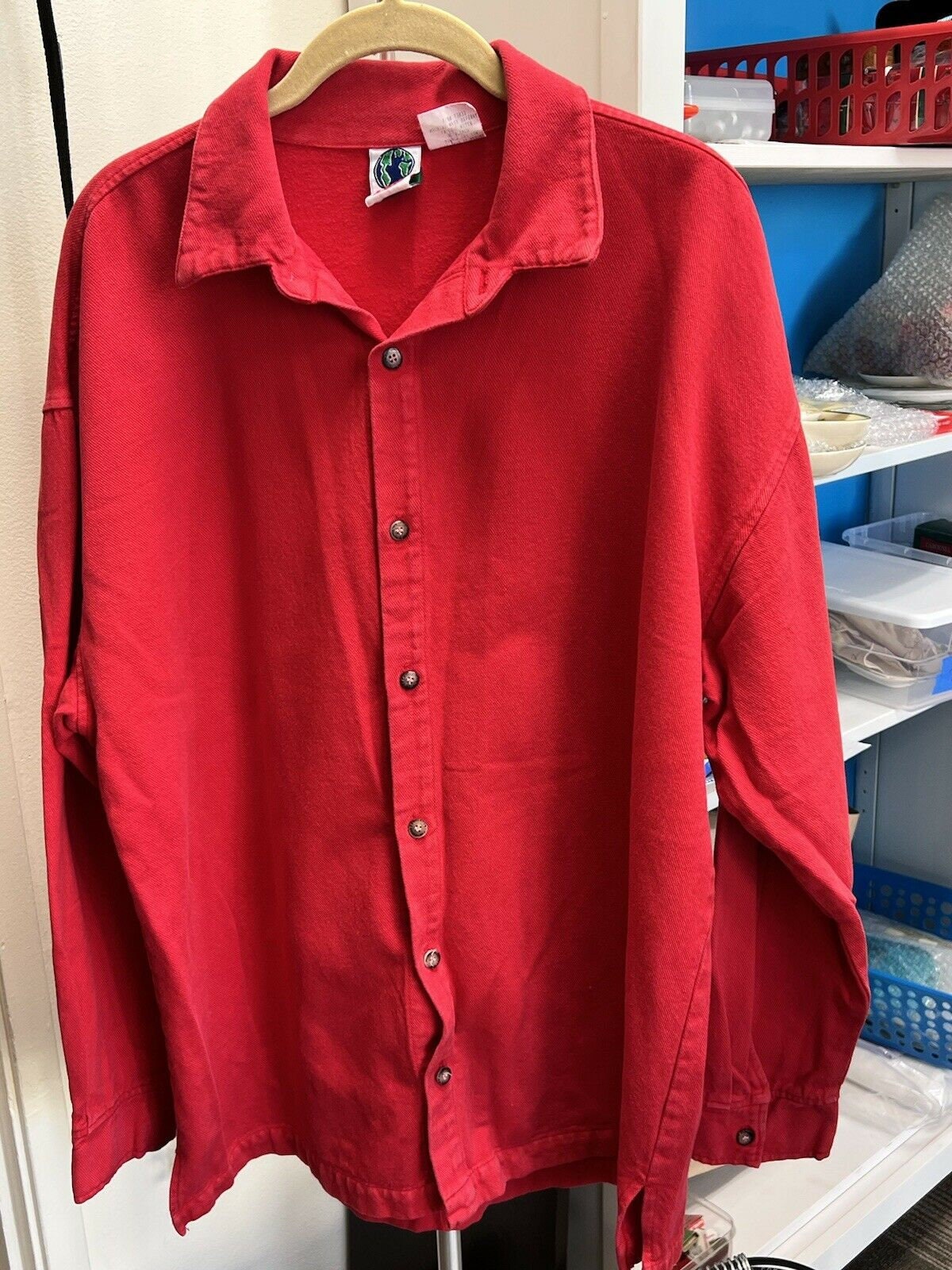 Vintage Mens Womens SML/MED Bright Red 