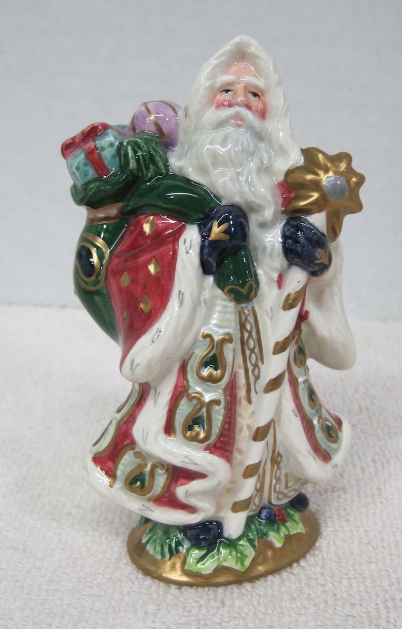 Fitz and Floyd Classic Florentine Santa Clause Shaker 1PC Orig Stopper T89