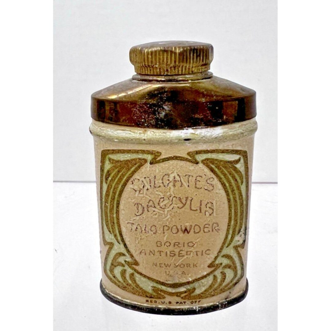 Colgate Old Powder Antique Colgate's Dacrylis Talcum Powder Sample Size Tin 2 1/8