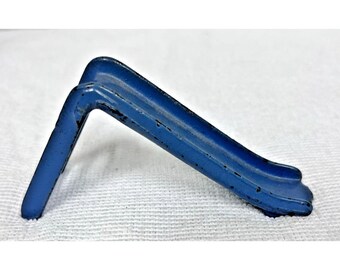 Vintage Miniature Dollhouse Painted Blue Cast Iron Playground Slide 4 1/4" Long
