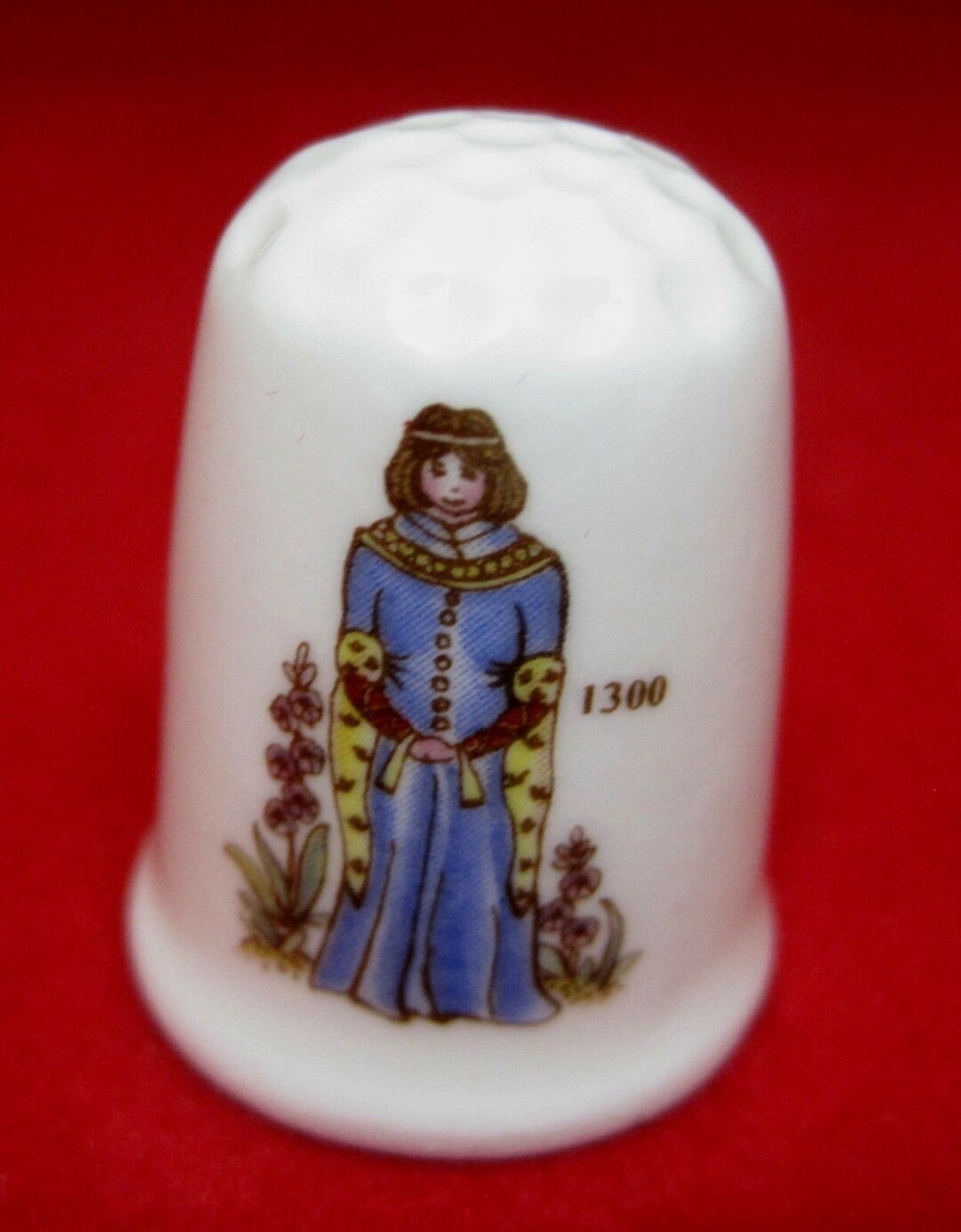 Old Thimble British Bone China England 1300 Womans Fashion Etsy