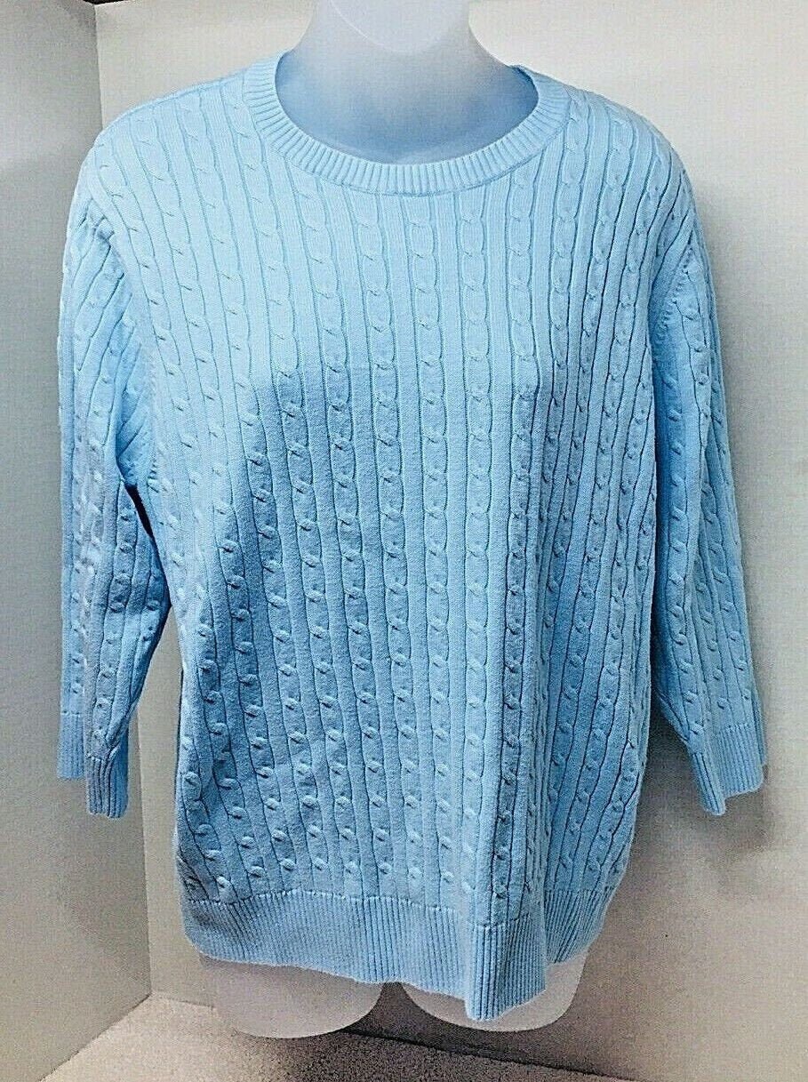 XL Pull Over Cable Knit Sweater Soft 