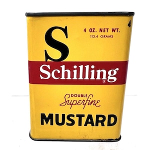 Schilling Double Superfine Mustard Spice Tin 4 oz House of McCormick