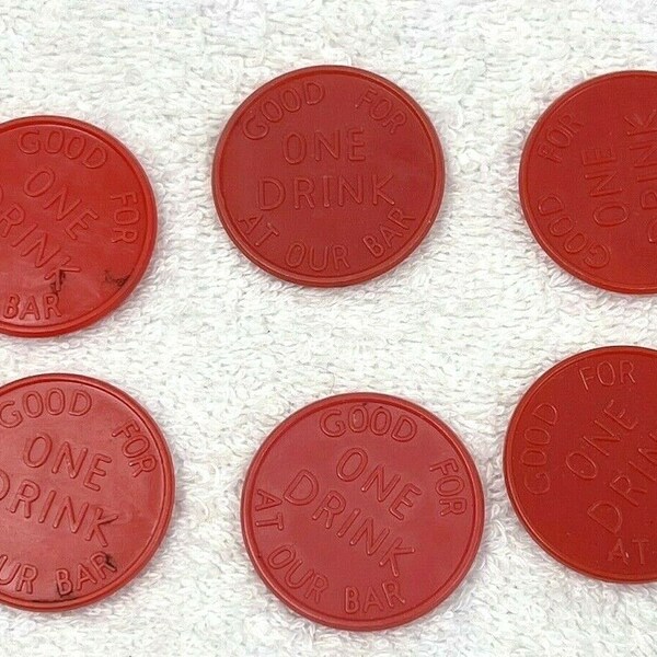 Plastic Drink Tokens Etsy