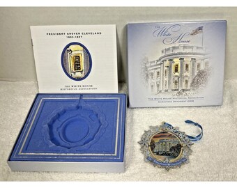 Christmas White House Official 2009 Painted Brass Snowflake Ornament Box