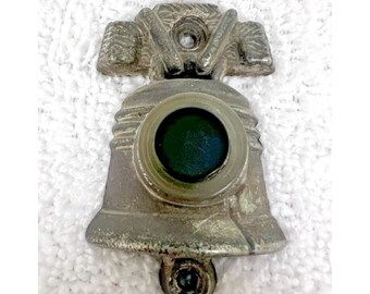 Vintage General Electric Liberty Bell Shaped Doorbell Ringer Push Button 2 1/2"