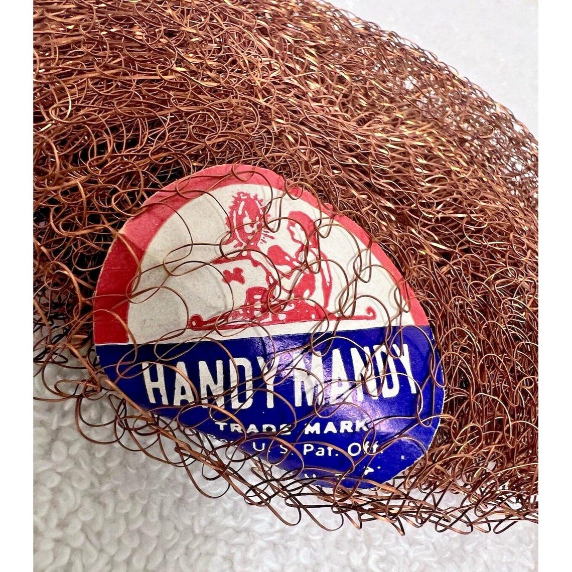 Vintage Copper Handy Mandy Pot Scrubber W Tag NOS 5 X 3 3/4 Inch - Etsy
