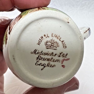 Miniature Cream Sugar Rural England Midwinter Hand Tinted Jug 2 Sugar 1 5/8 image 10