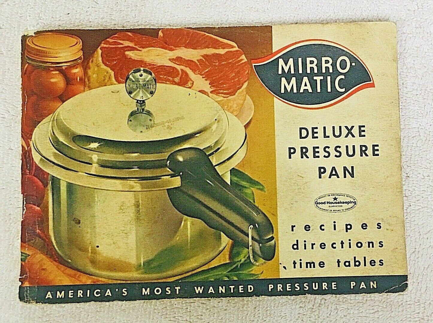 Vintage MirroMatic Pressure Cooker Instruction Manual Deluxe Model