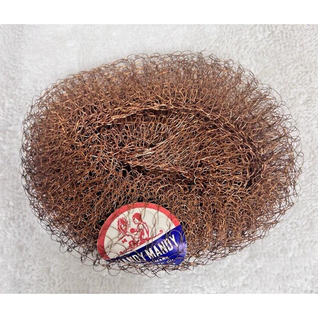 Vintage Copper Handy Mandy Pot Scrubber W Tag NOS 5 X 3 3/4 Inch - Etsy