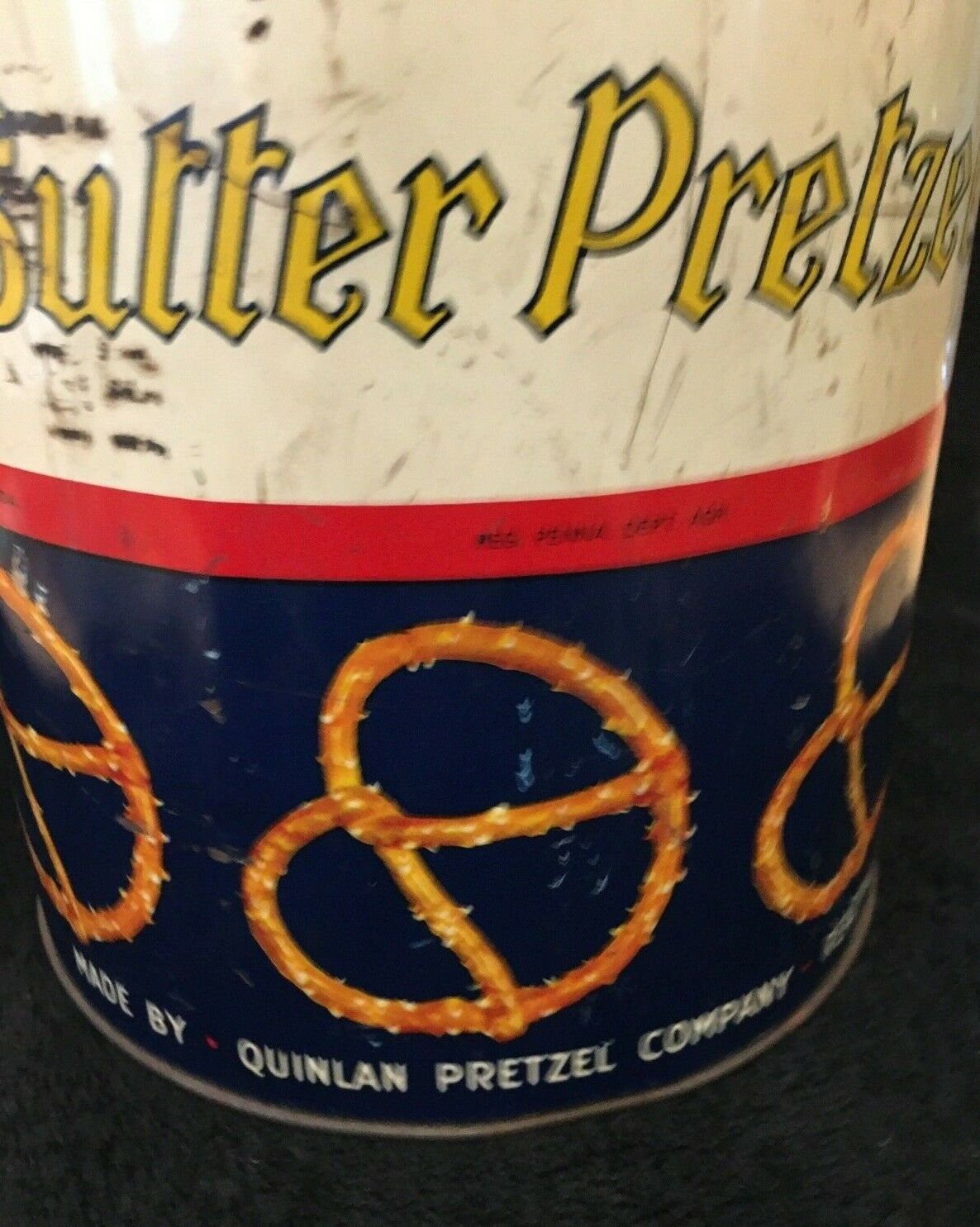 Vintage Quinlan's Butter Pretzels 12 Oz Tin Litho Can 9 Etsy